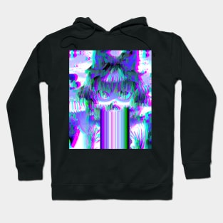 Glitched Anime Manga Girl Glitch Art Hoodie